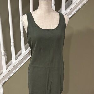 Maternity Olive Green Sleeveless Women's midi Maternity Dress